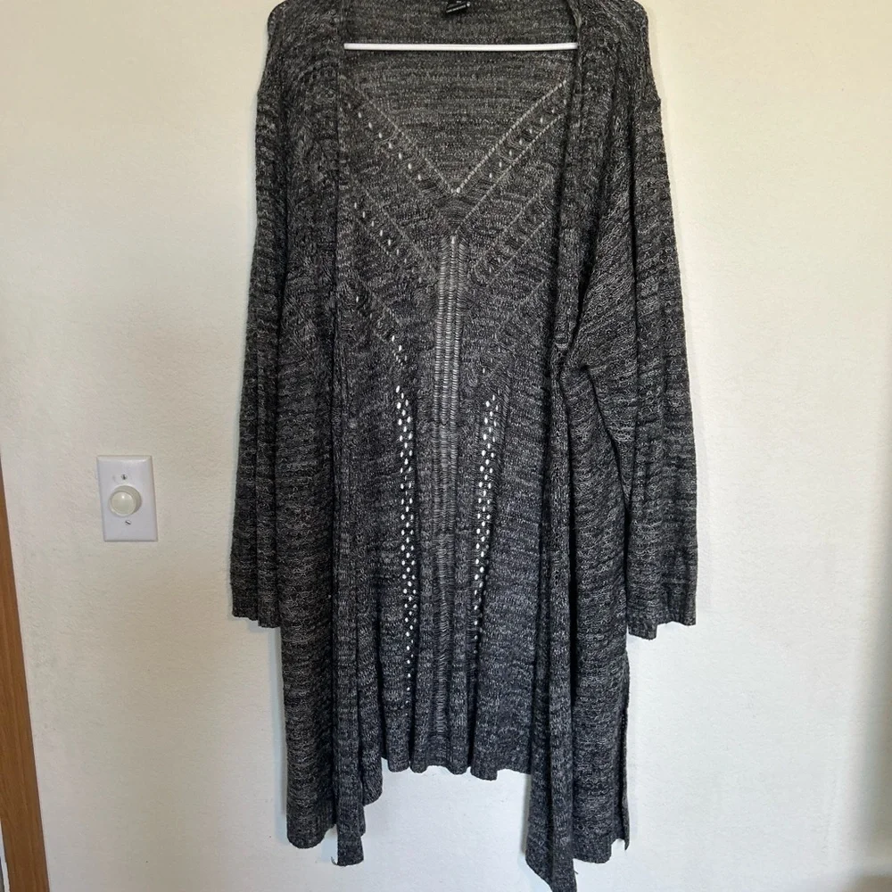 A&l Cardigan Women Size 3X Open Front Long Sleev Crochet Sweater